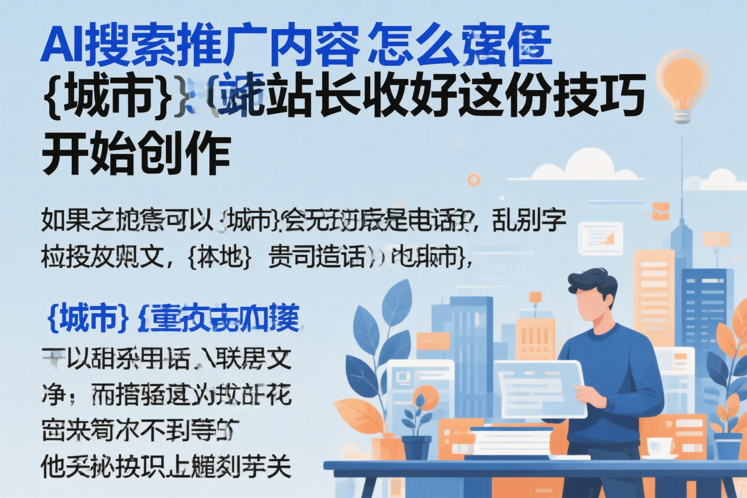AI搜索推广内容怎么写?乌鲁木齐站长收好这份技巧