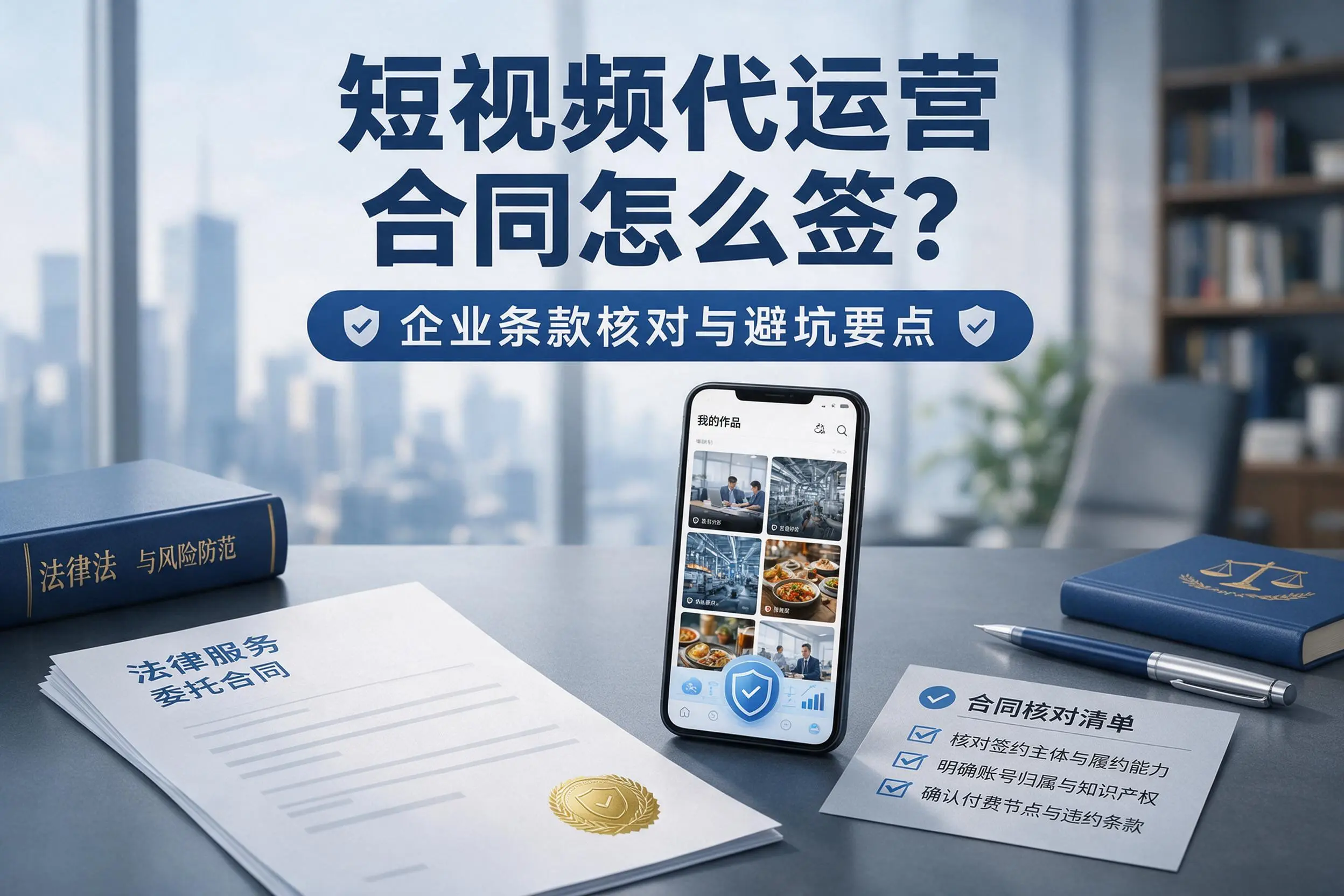 短视频代运营合同怎么签？乌鲁木齐企业条款核对与避坑要点