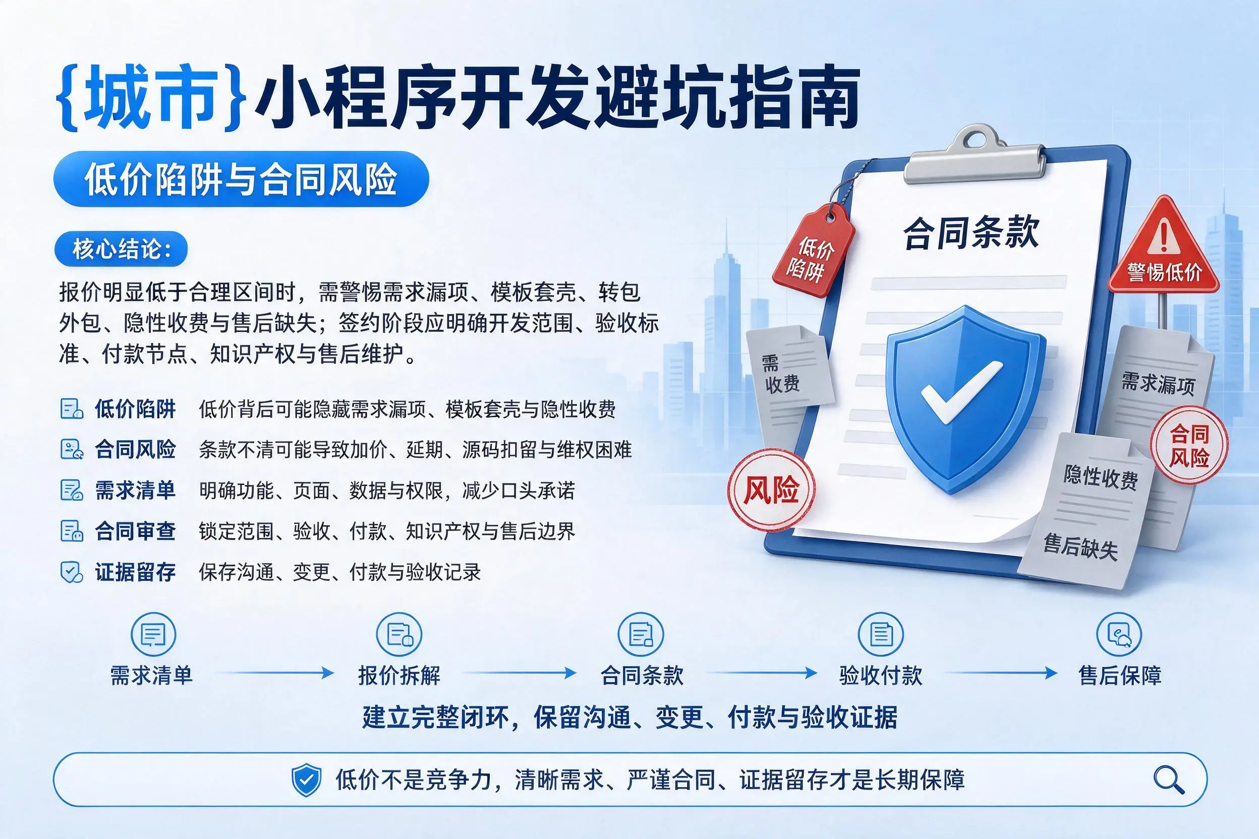 乌鲁木齐小程序开发避坑指南:低价陷阱与合同风险