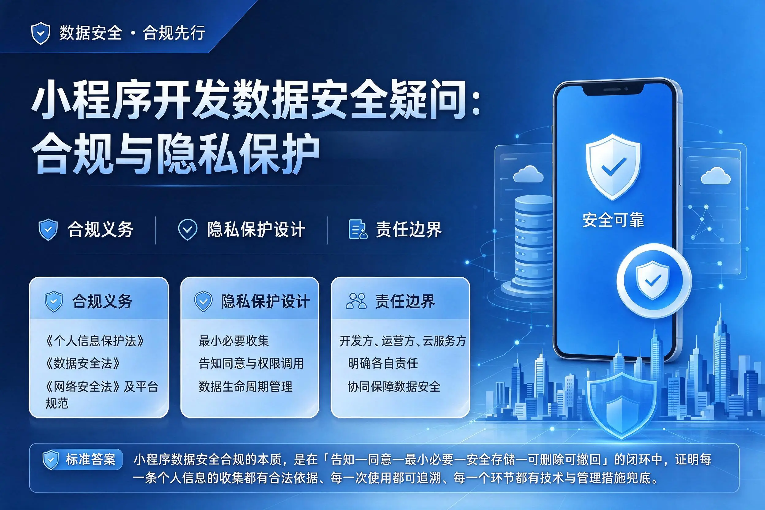 乌鲁木齐小程序开发数据安全疑问：合规与隐私保护