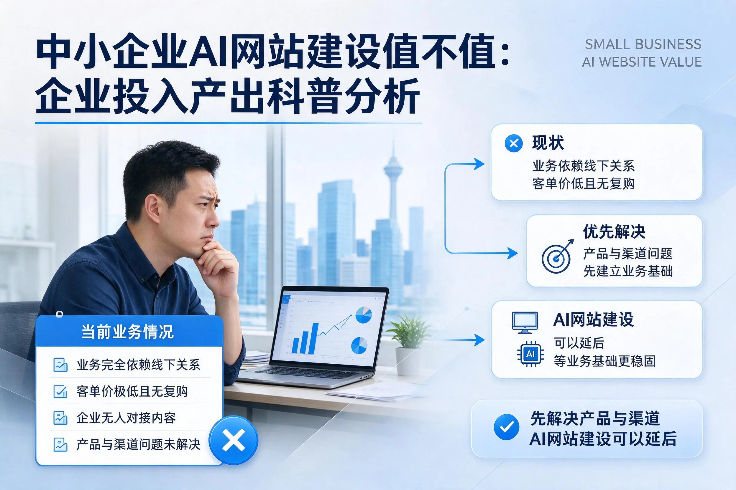 中小企业AI网站建设值不值：乌鲁木齐企业投入产出科普分析