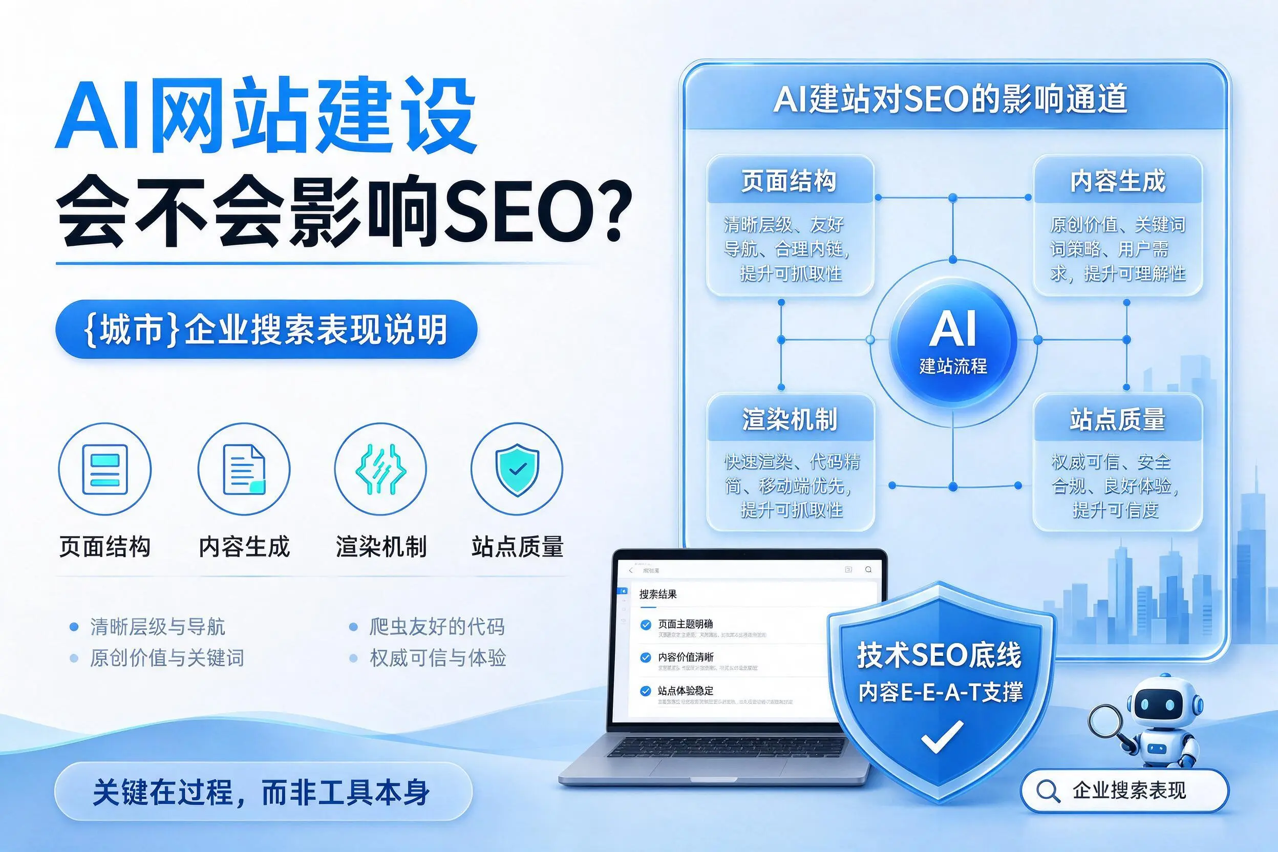 AI网站建设会不会影响SEO?乌鲁木齐企业搜索表现说明