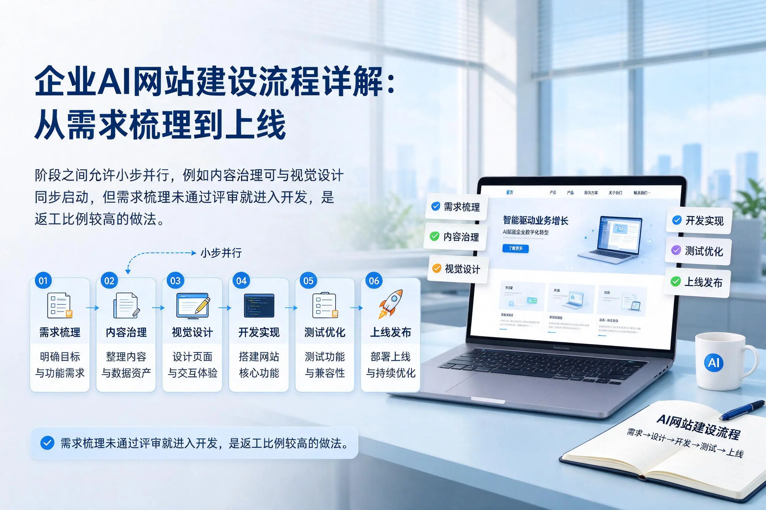 乌鲁木齐企业AI网站建设流程详解：从需求梳理到上线