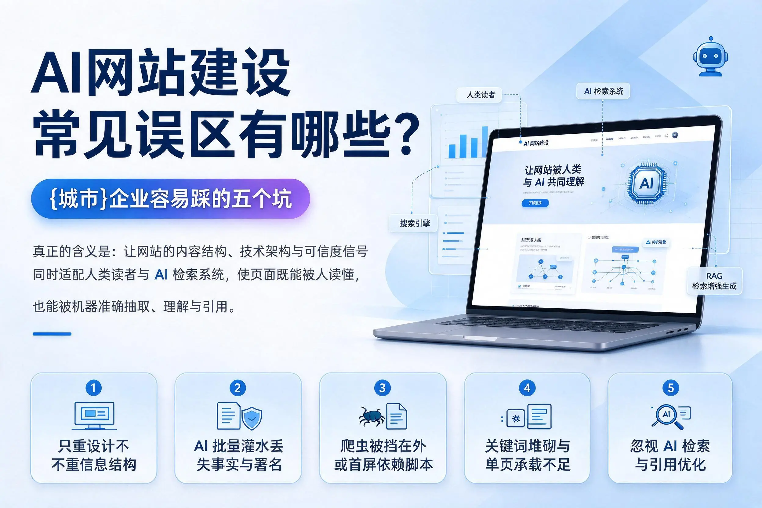 AI网站建设常见误区有哪些?乌鲁木齐企业容易踩的五个坑