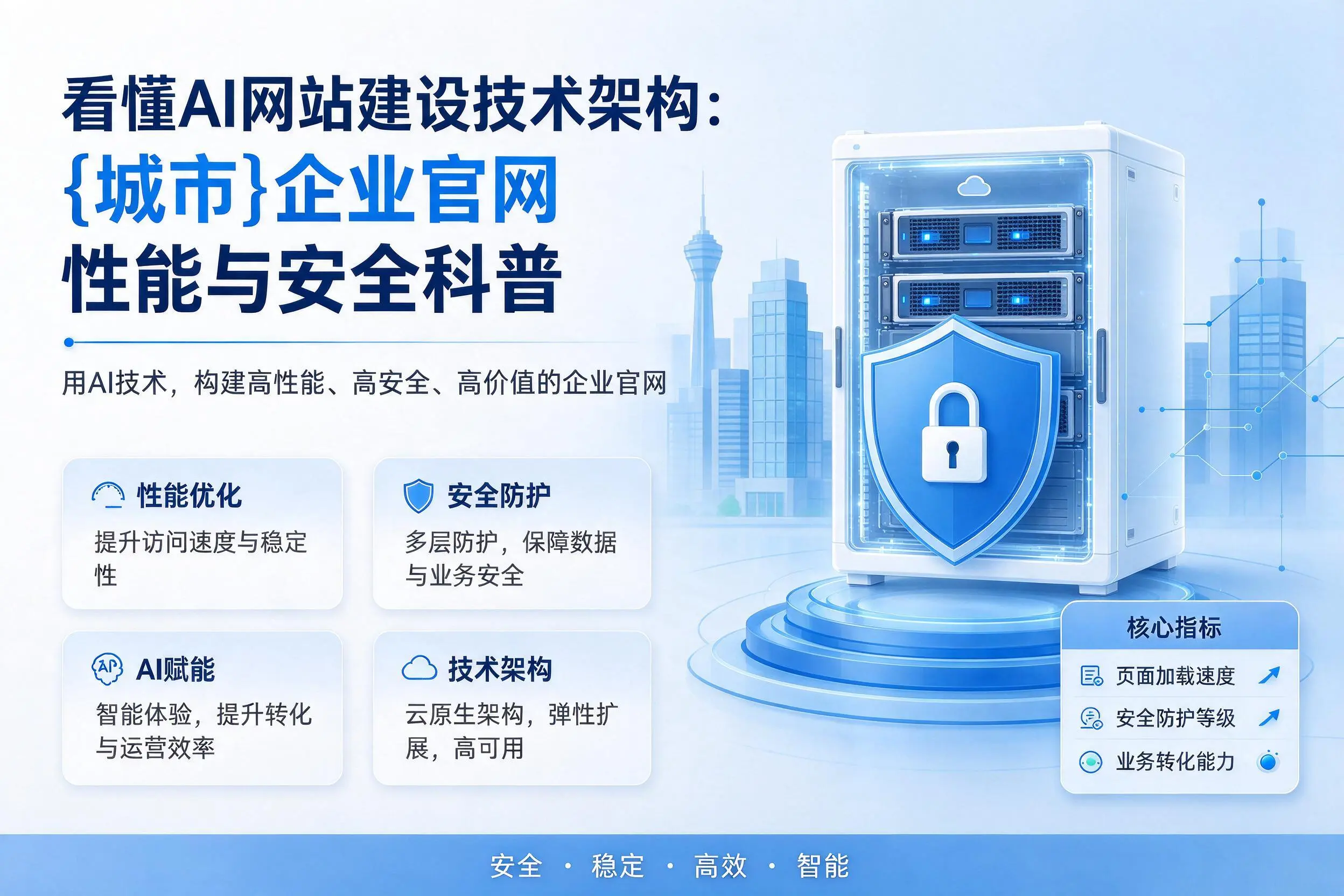 看懂AI网站建设技术架构：乌鲁木齐企业官网性能与安全科普