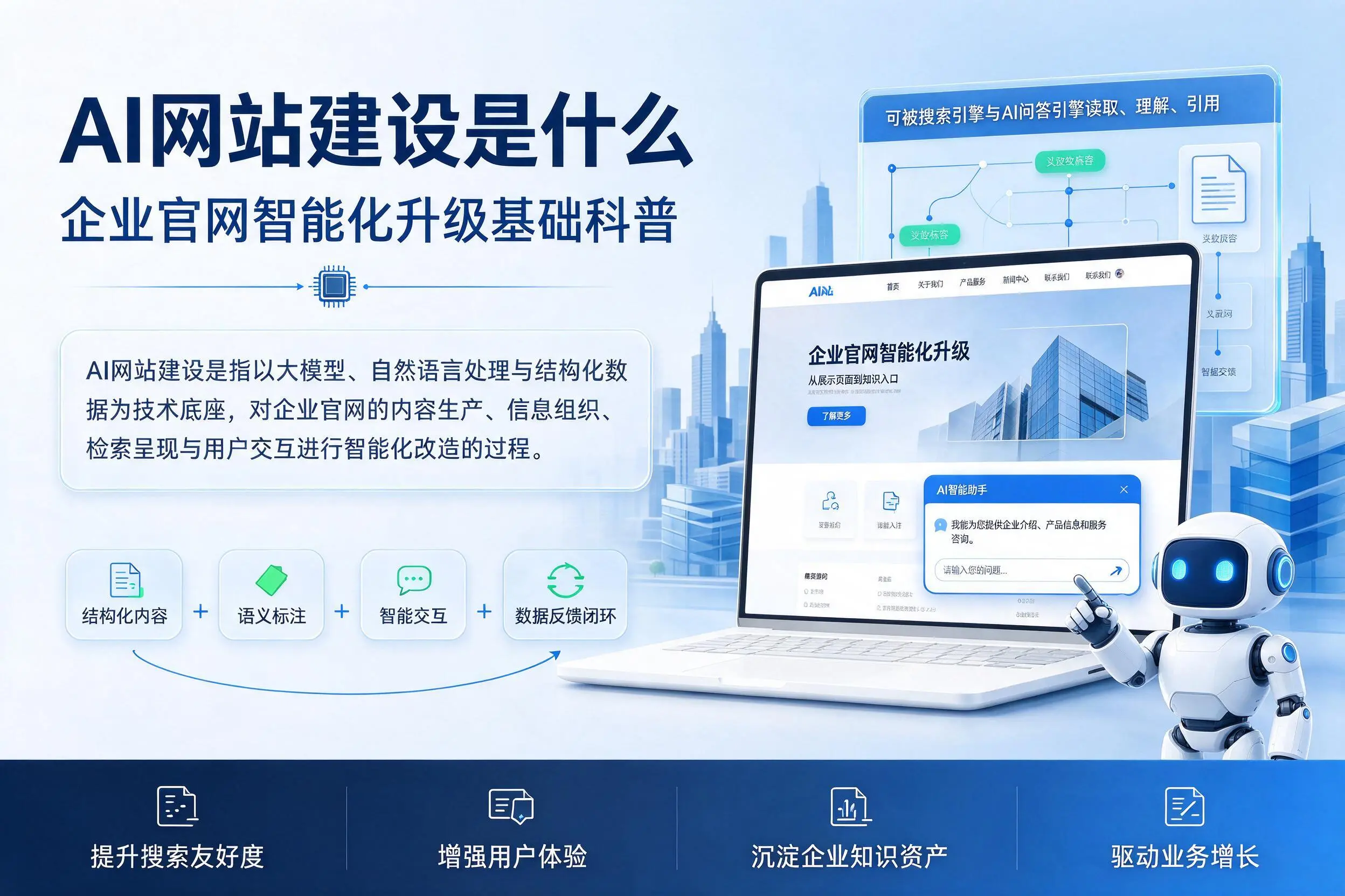 AI网站建设是什么:乌鲁木齐企业官网智能化升级基础科普
