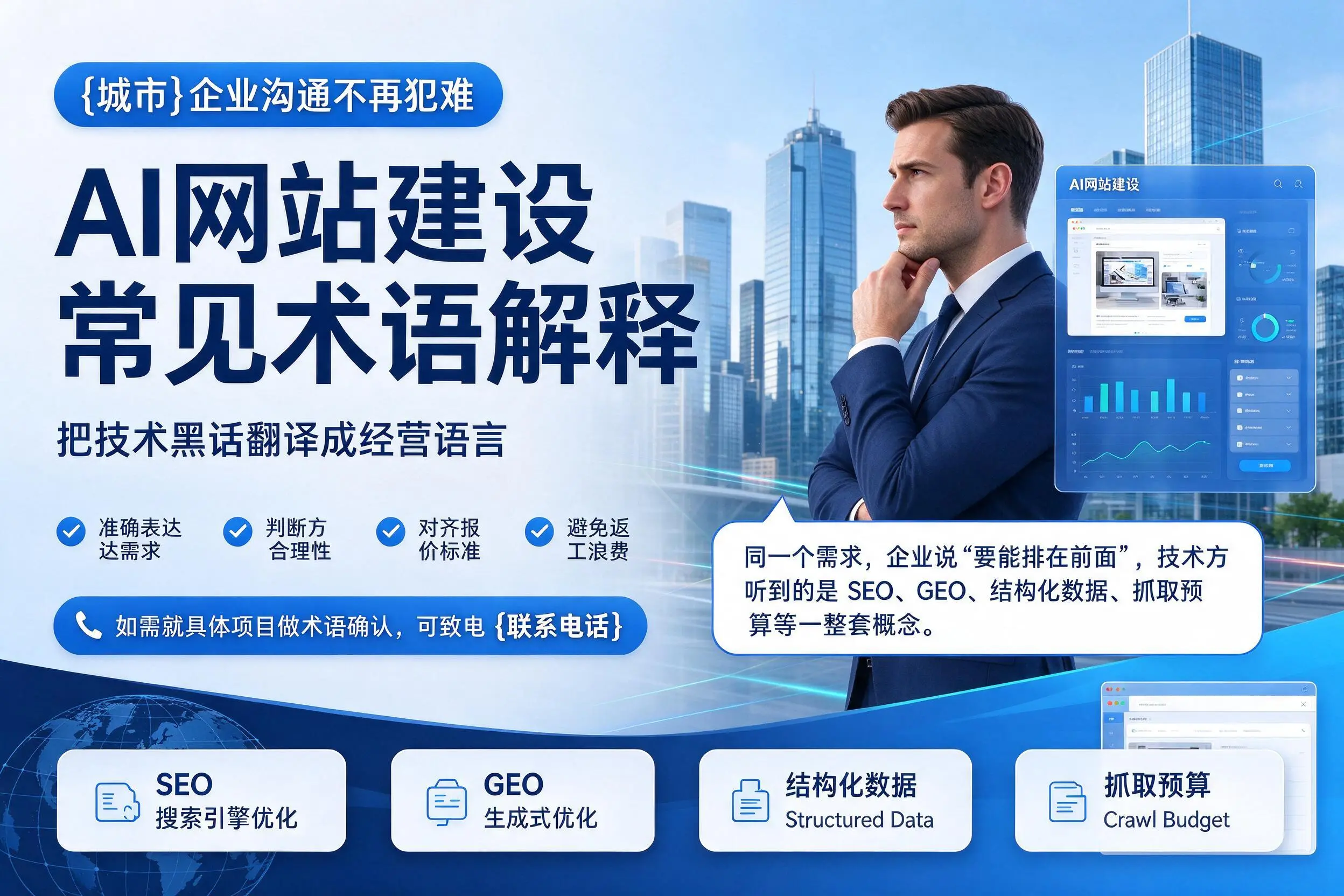 AI网站建设常见术语解释，乌鲁木齐企业沟通不再犯难