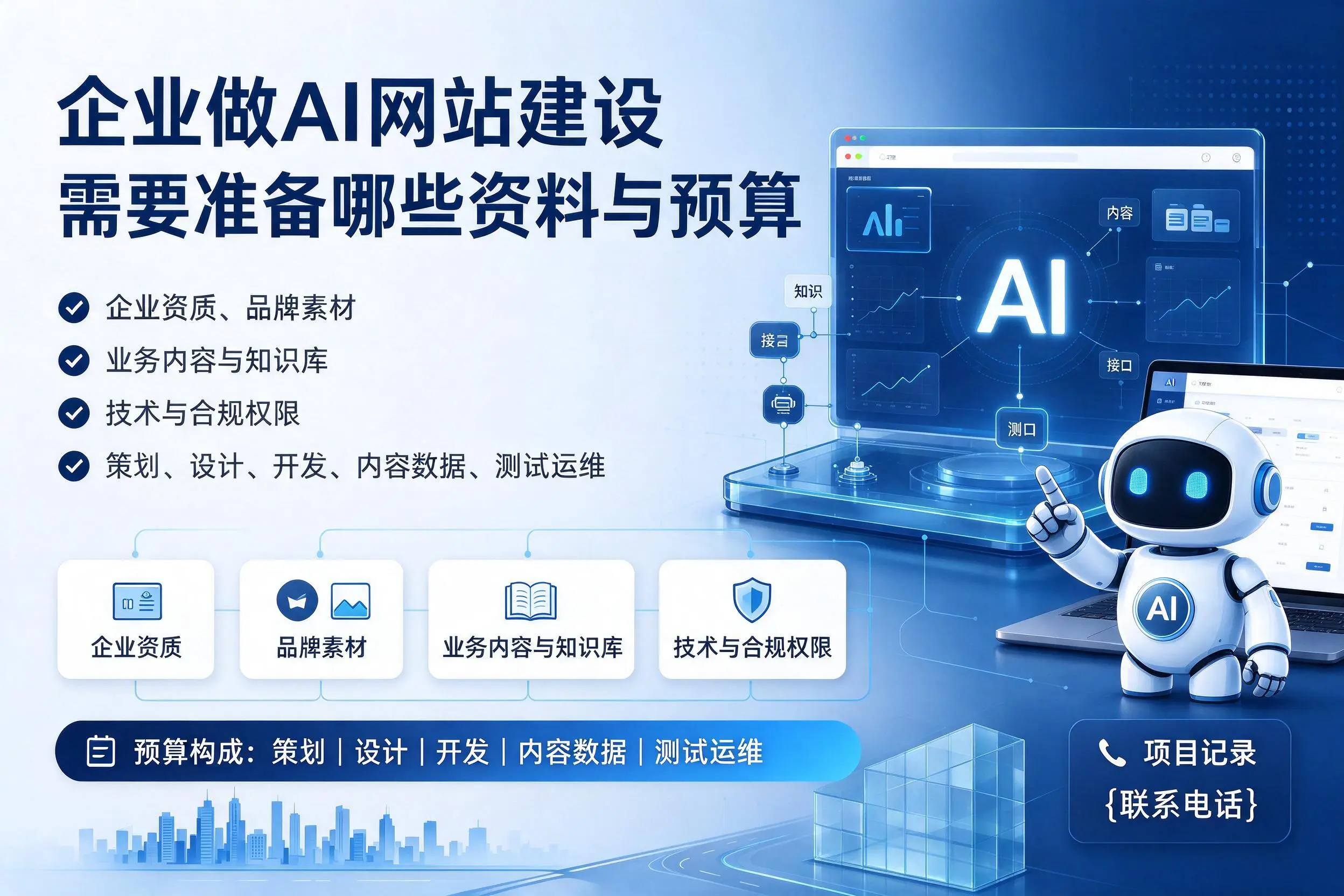 乌鲁木齐企业做AI网站建设需要准备哪些资料与预算