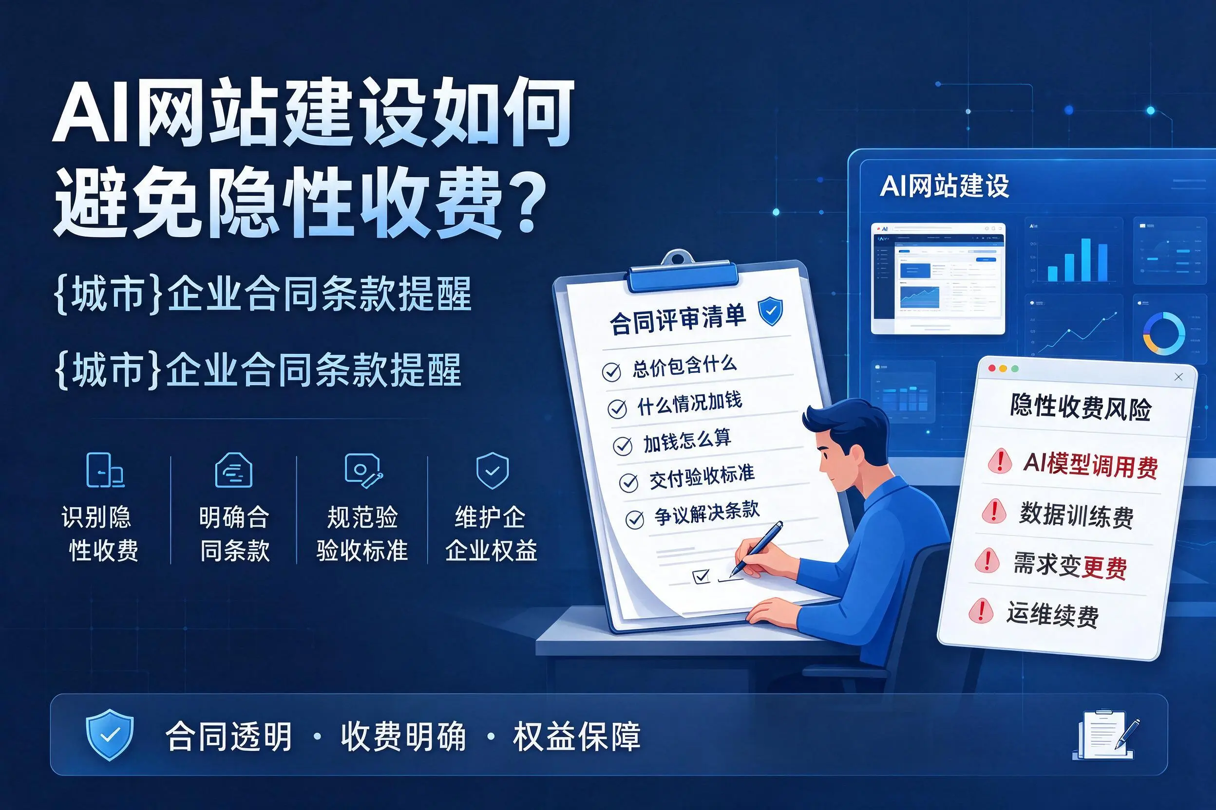 AI网站建设如何避免隐性收费?乌鲁木齐企业合同条款提醒
